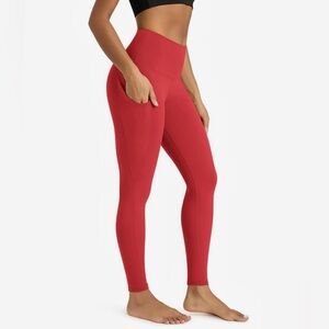 Beautiful coral athletic swim leggings by Attraco size large